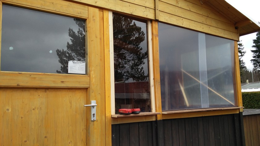 Ausbaustufe Fenster an der Hütte