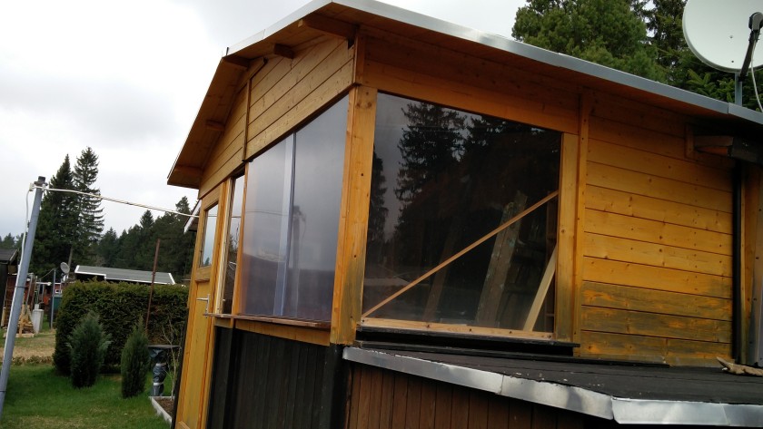 Ausbaustufe Fenster an der Hütte