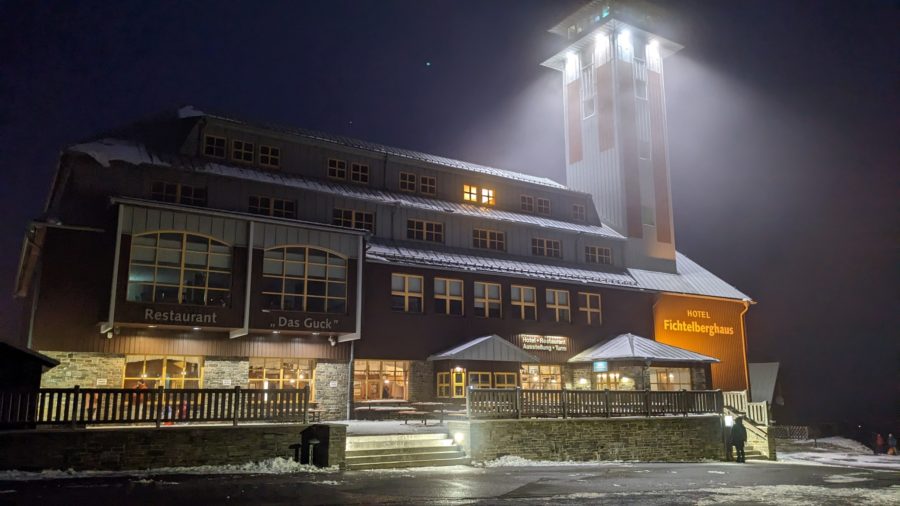 Wintereinzug auf dem Fichtelberg
