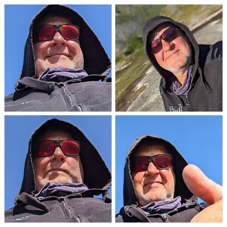 Selbst-Darstellung - aber die Sonnenbrille ist cool - 123oder4